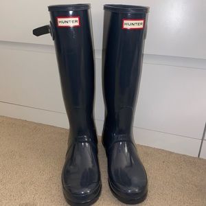 Dark grey hunter boots